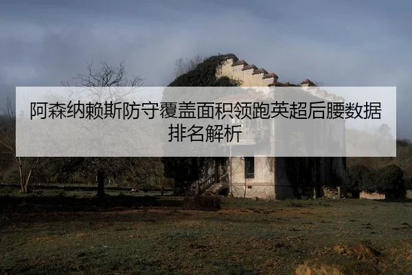 阿森纳赖斯防守覆盖面积领跑英超后腰数据排名解析